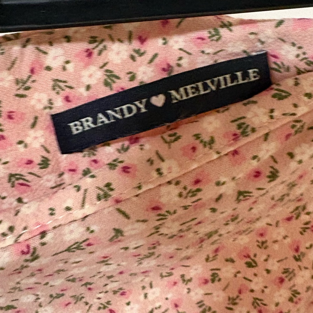 Brandy Melville Pink Floral Midi Skirt - Picture 5 of 5